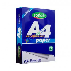 Sonali A4 Size Paper (80 GSM) 1 Rim (500 Sheets)