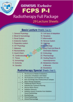 Genesis Lecture Sheet FCPS Part-1 Radiotherapy Full Package (29 Sheet)