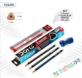 Doms Fusion Pencil (10pc Pencil + 1pc sharpner + 1pc Scale)