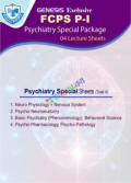Genesis Lecture Sheet FCPS Part-1 Psychiatry Special Package (4 Sheet)