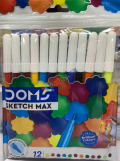 Doms Sign Pen 12 Colour (full size) Sketch Pen, Signature Pen