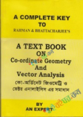 A Text Book On Co Ordinate Geometry with vector Analysis (Solution Book) (eco)