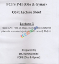 FCPS Part-II (Obs & Gynae) Ospe Lecture Sheet