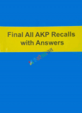 Final All AKP Recalls with Answers